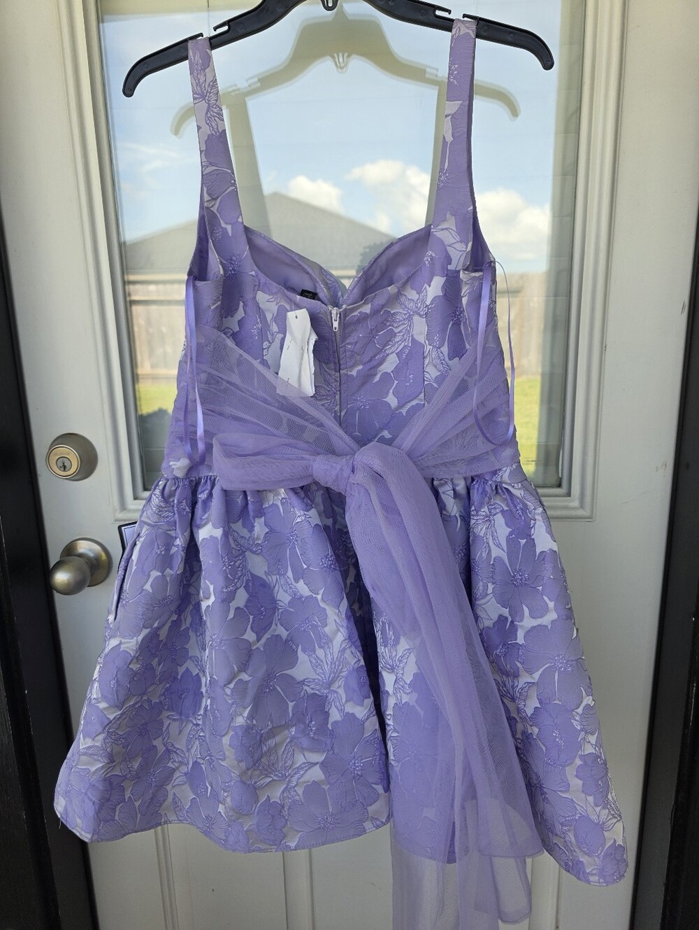 B. Darlin Floral Fit & Flare Dress Juniors 13/14 Lilac Sleeveless Party NWT $139 - Picture 9 of 12